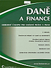 Titulní strana časopisu Daně a finance
